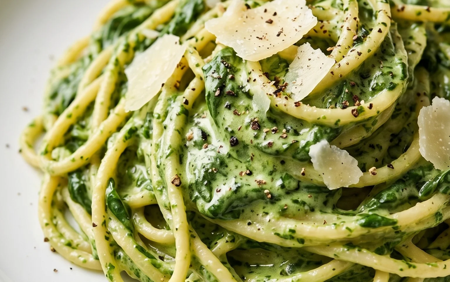 Pasta with Spinach Sauce